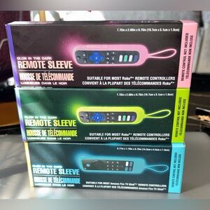 Glow-in-the-Dark Remote Sleeve - Pink, Green, Teal